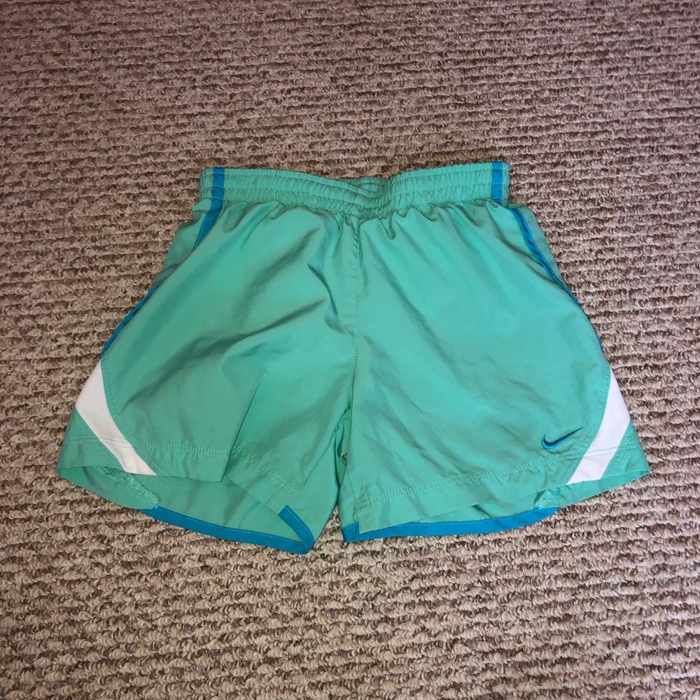 Turquoise Nike Kids Athletic Shorts